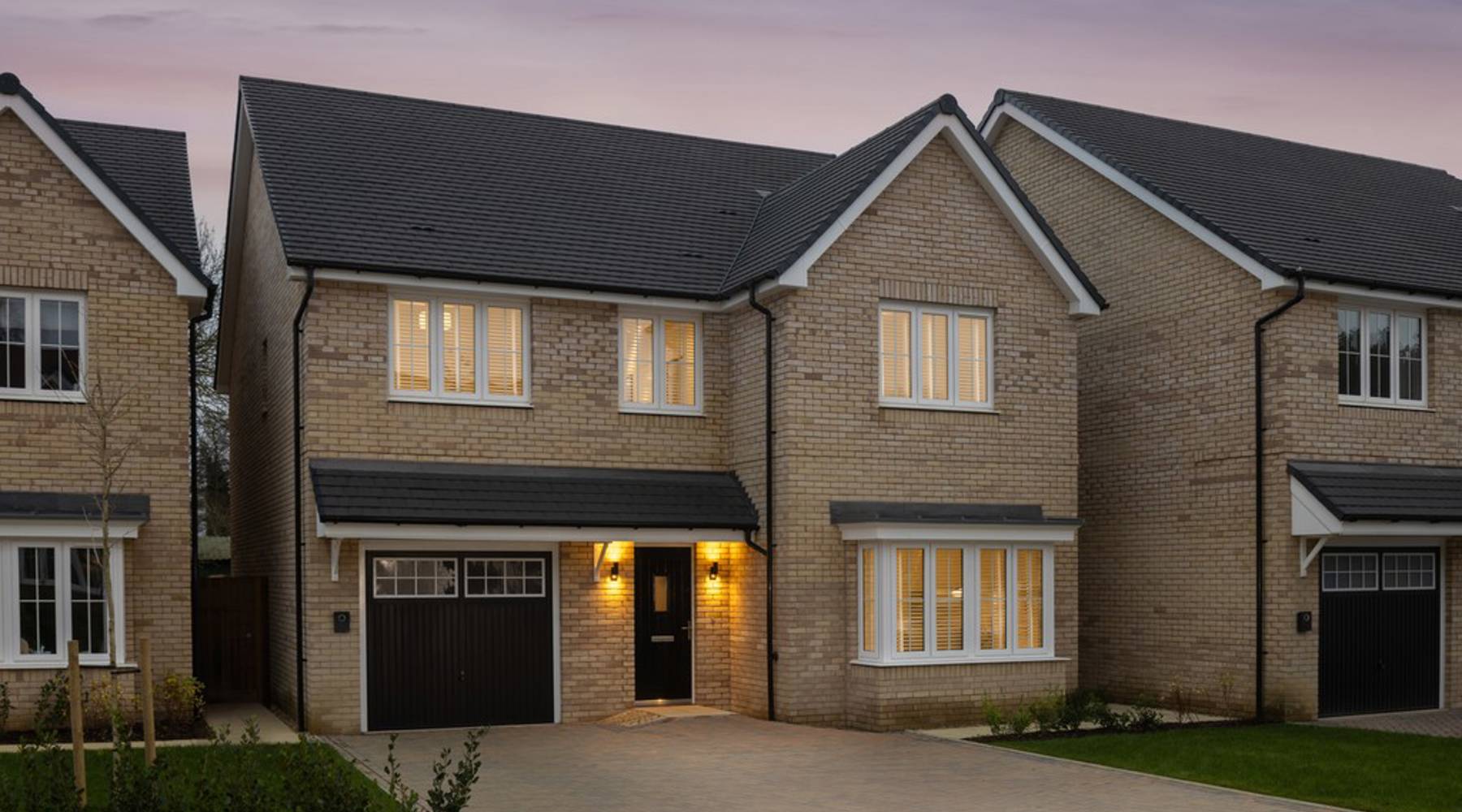 Cala Homes Burford Grange Plot 13 Whitebeam Exterior Dusk