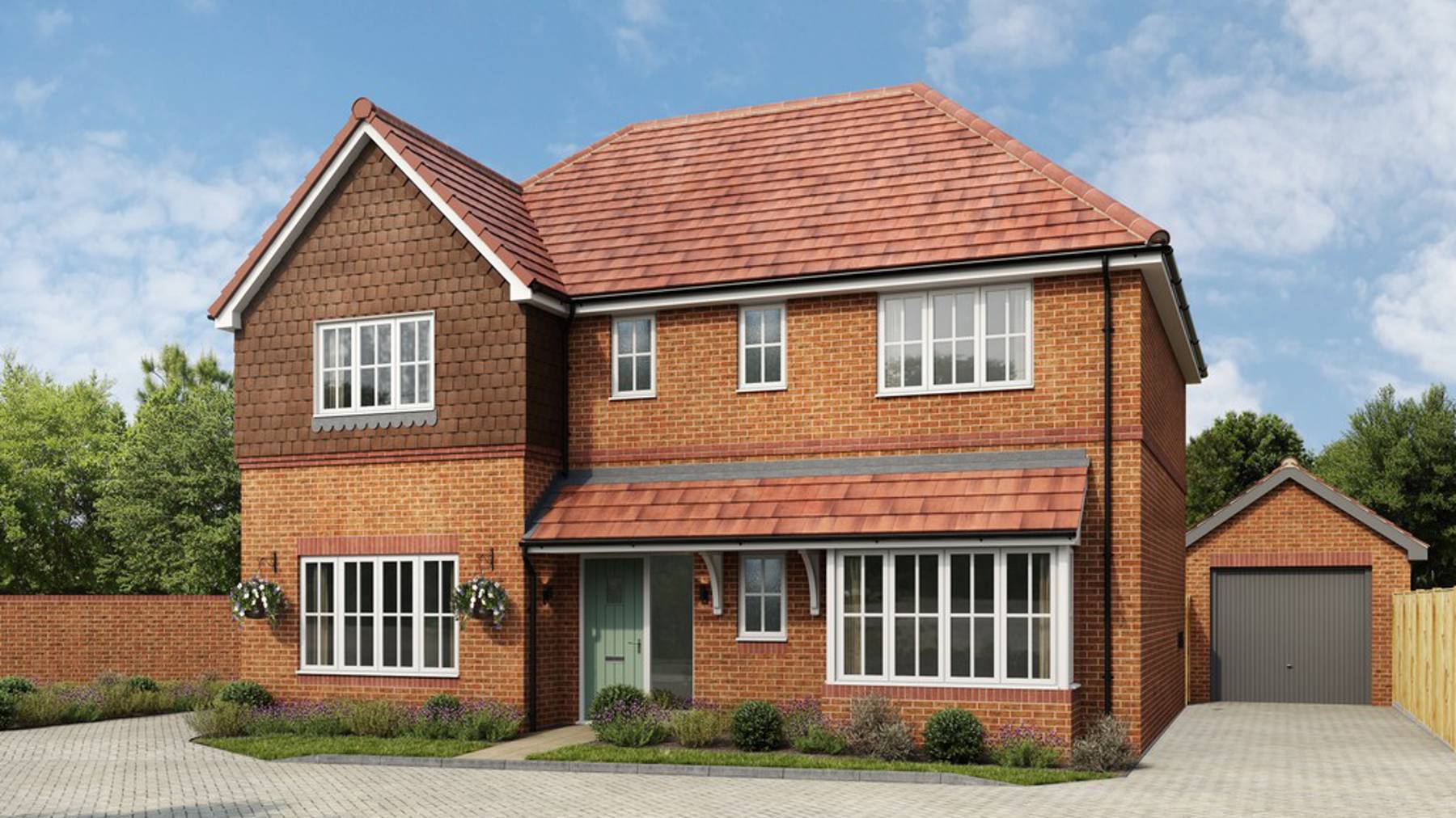 CGI of 4 bed houses for sale in Finchampstead