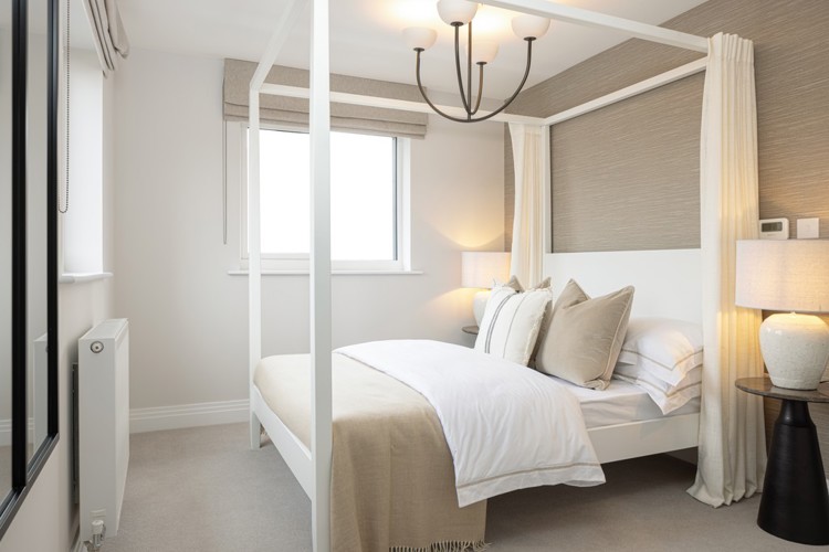 Bedroom of house for sale at Worting Park. New homes for sale in Basingstoke