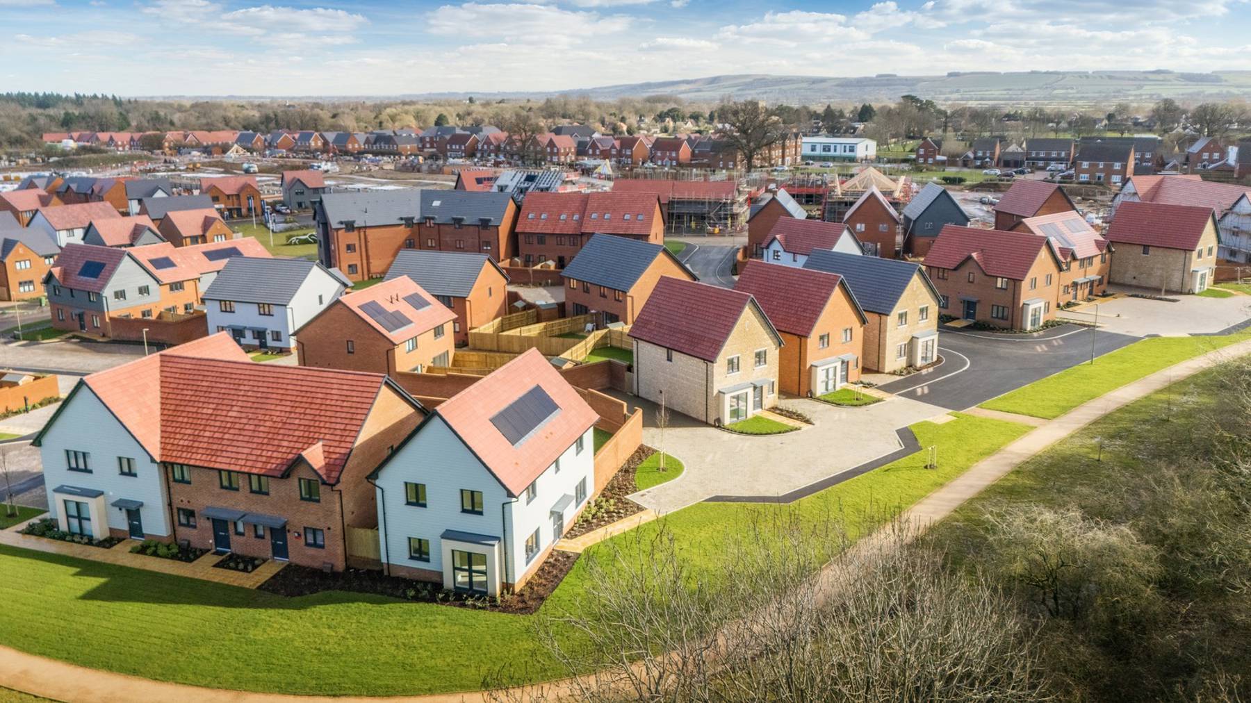 Arieal photography of Cross Trees Park, Shrivenham